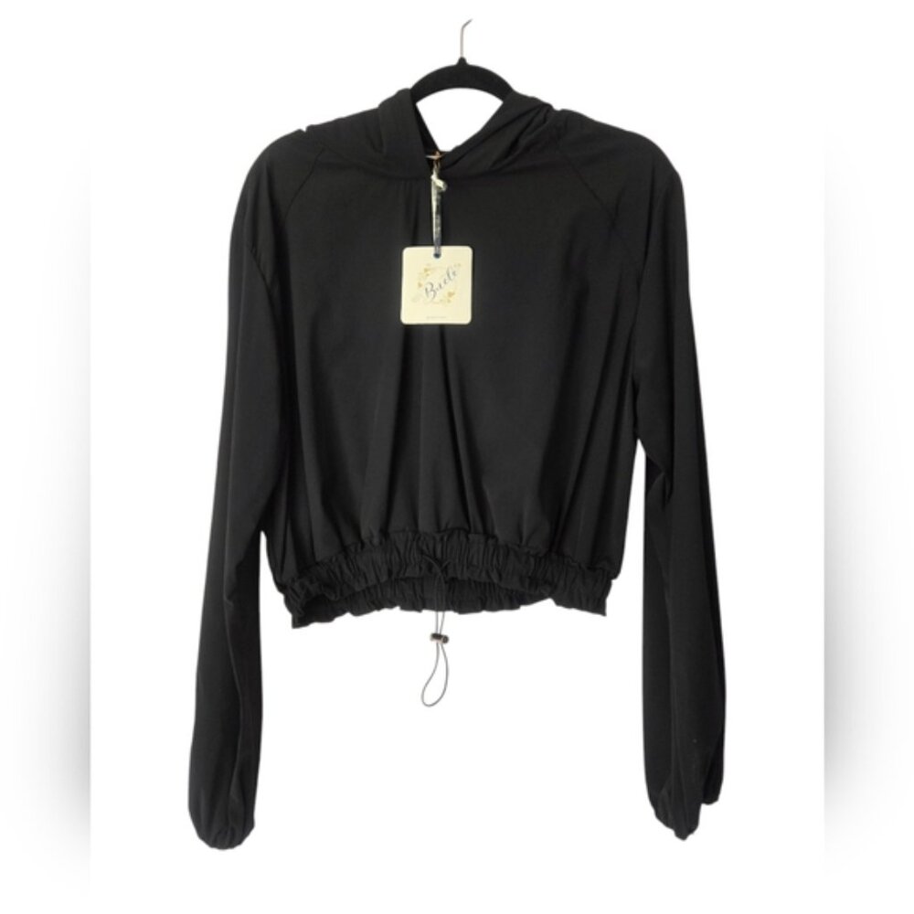 Maglia Nero Black Women's Hooded Top